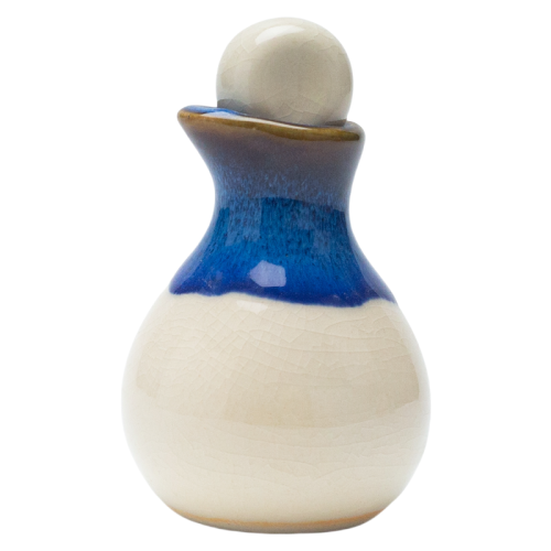 Handmade Glazed Gourd-Shaped Spice Jar | Assorted Colors with Stopper