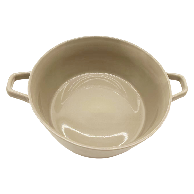Modern Ribbed Stoneware Casserole with Lid, Matte Grey Finish for Rustic Elegance, Dutch Oven Design
