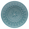 Boho Style Hand-Painted Ceramic Dinnerware Set – 3 Piece (Green & White)