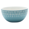 Boho Style Hand-Painted Ceramic Dinnerware Set – 3 Piece (Green & White)