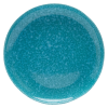 4-Piece Crystalline Glazed Ceramic Dinnerware Set – Teal Blue Stoneware Plates and Bowls for Everyday Dining