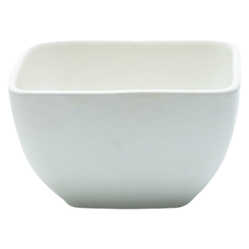 Minimalist White Square Ceramic Dinnerware Set – 4-Piece Modern Porcelain Plates, Bowl & Mug for Home or Restaurant