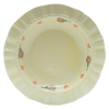 Vintage Floral Ceramic Bowl & Plate Set – Yellow Glazed Stoneware with Heart & Daisy Motifs, 4-Piece Retro Dinnerware Collection