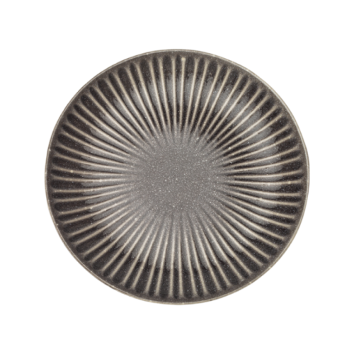Grey Reactive Glaze Stoneware 4-Piece Dinnerware Set | Modern Ceramic Tableware