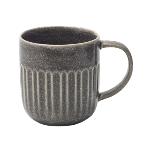 Grey Reactive Glaze Stoneware 4-Piece Dinnerware Set | Modern Ceramic Tableware