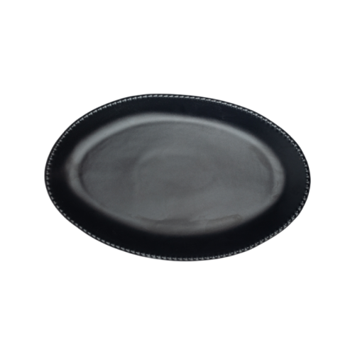 Ceramic Oval Serving Platter | Handcrafted Stoneware Serveware for Parties & Main Dishes