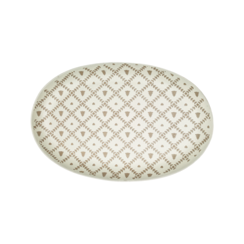 Ceramic Oval Serving Platter | Handcrafted Stoneware Serveware for Parties & Main Dishes