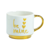 Gold Electroplated Bone China Mug | White Coffee Cup with Gold Handle for Gifts