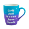 350ml Laser Engraved 2-Tone Ceramic Mug - Matte Rubber Coated with Quote