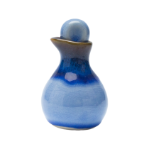 Handmade Glazed Gourd-Shaped Spice Jar | Assorted Colors with Stopper