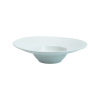 Modern White Ceramic Pasta Plate | Wide Rim Porcelain Deep Dish for Fine Dining