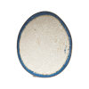 Handmade Irregular Oval Stoneware Plates | Reactive Glaze Blue Edge