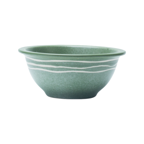 Handcrafted Green Stoneware 3-Piece Set | Modern Rustic Dinnerware
