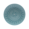 Boho Style Hand-Painted Ceramic Dinnerware Set | 3 Piece (Green & White)