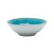 Crackle Glaze Ceramic Bowl | Handcrafted Artisan Stoneware with Blue Reactive Interior