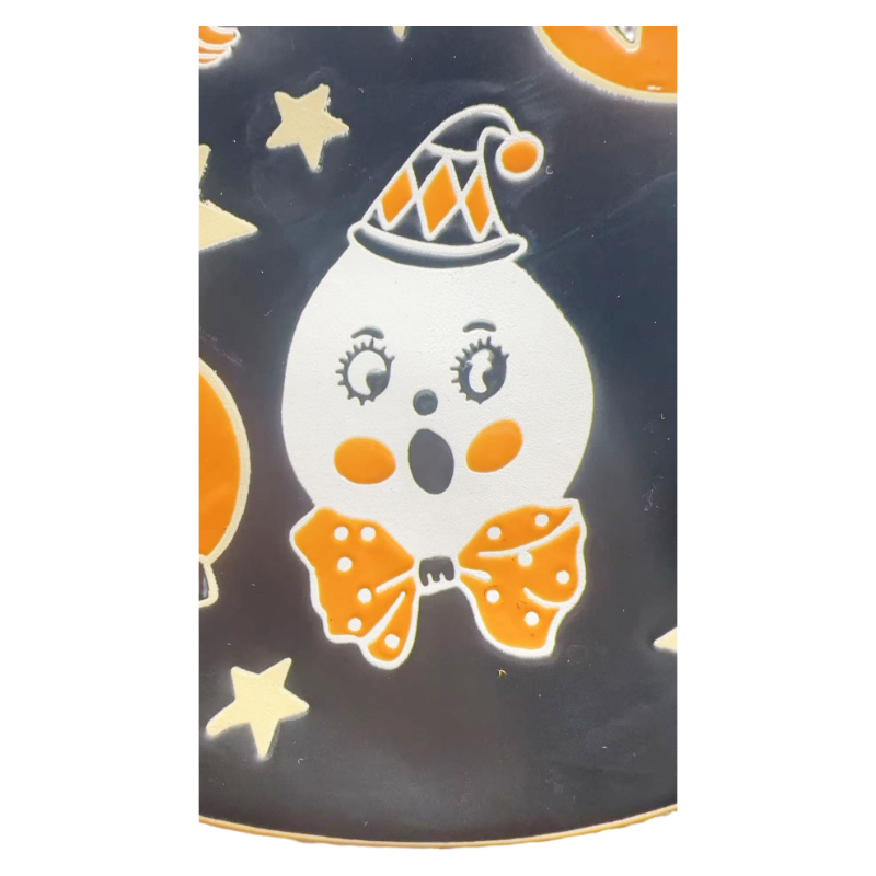 Whimsical Halloween Themed Patterns On Ceramic Plates For Spooky Celebrations