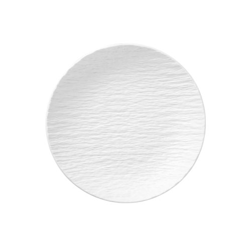 Textured White Ceramic Salad Plate – Minimalist Elegance with a Handmade Touch