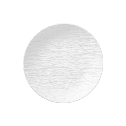 Textured White Ceramic Salad Plate – Minimalist Elegance with a Handmade Touch