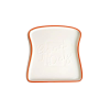 INS Style Red Rim Dessert Plate – Square Ceramic Dish for Western Sweets