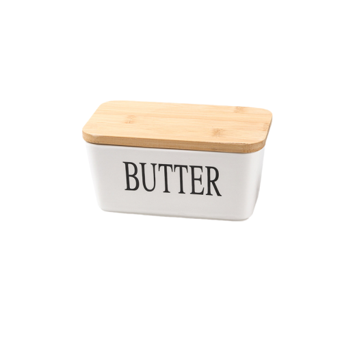 Ceramic Butter Dish with Cover and Knife Slot – Ideal for Breakfast & Hosting