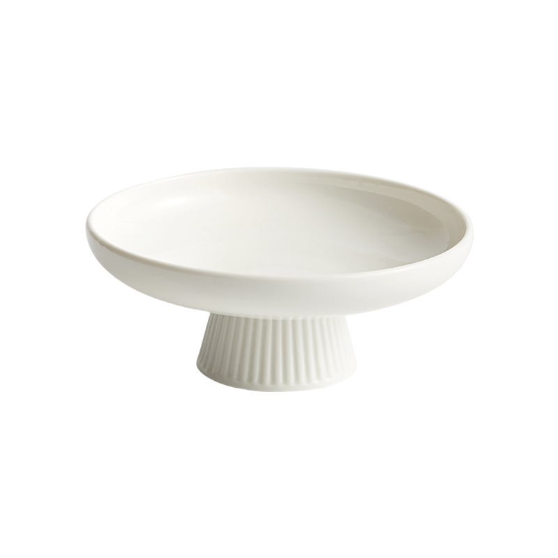 Plato de pedestal de cerámica japonés