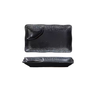Ceramic Sushi Tray with Built-in Sauce Dish – Modern Japanese Tableware