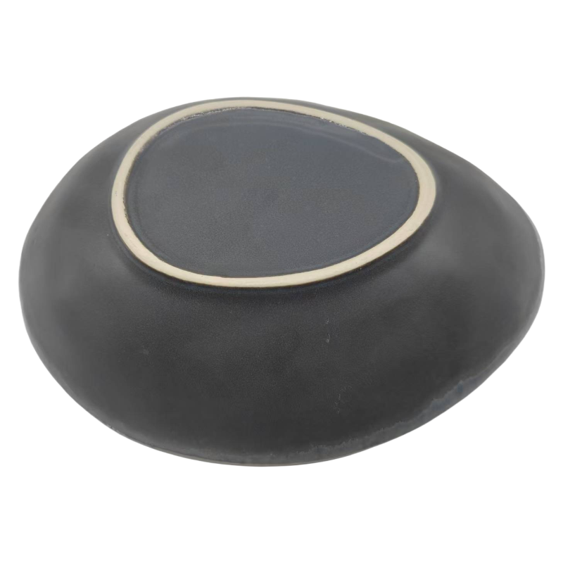 Bottom View Of Handmade Ceramic Plate Showing Crafted Base