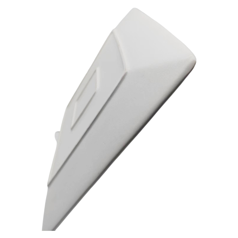 Side View Of Minimalist White Square Ceramic Plate