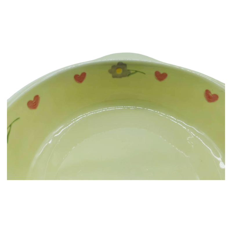 Delicate Decal Artwork Under Transparent Glaze