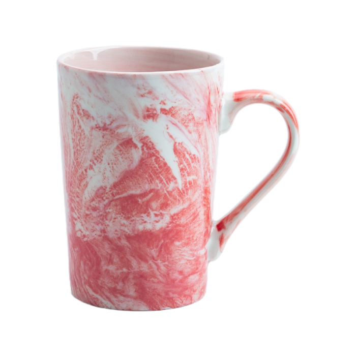 Ceramic Tea Cup with Marble Pattern – Modern Coffee & Tea Mug