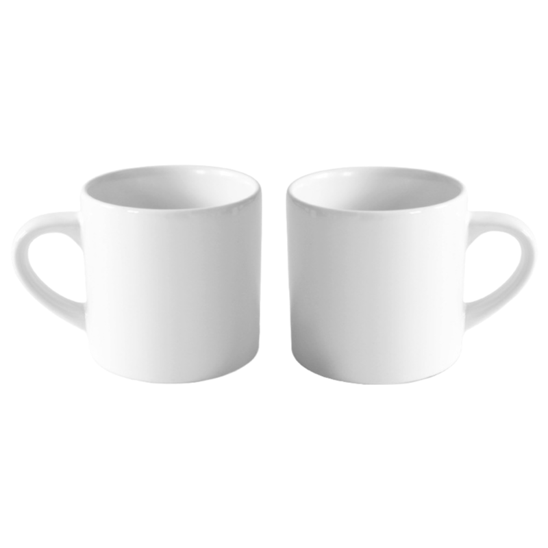 Gold Electroplated Bone China Mug in White