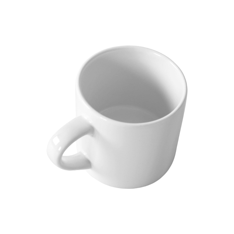 Close Up of Gold Electroplated Handle and Heart Design on White Bone China Coffee Cup, Premium Metallic Finish
