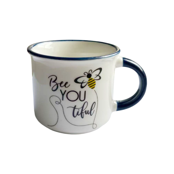 Bee YOUtiful Ceramic Kids Cup | 150ml Enamel Style Children's Mug