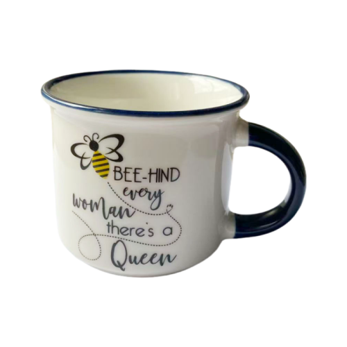 Bee YOUtiful Ceramic Kids Cup – 150ml Enamel Style Children's Mug
