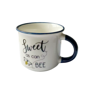 Bee YOUtiful Ceramic Kids Cup – 150ml Enamel Style Children's Mug