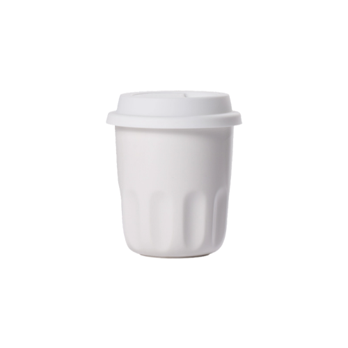 Portable Ceramic Cup with Silicone Lid – 300ml Reusable Travel Mug for Coffee & Tea