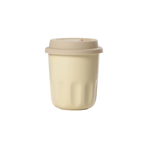 Portable Ceramic Cup with Silicone Lid – 300ml Reusable Travel Mug for Coffee & Tea