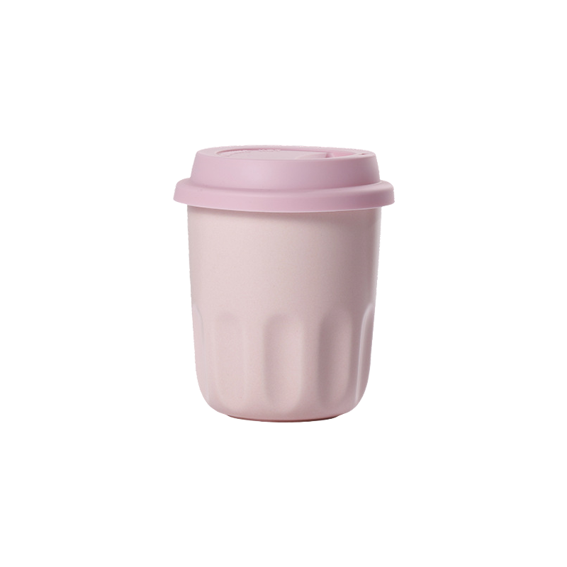 Taza de cerámica portátil con tapa de silicona