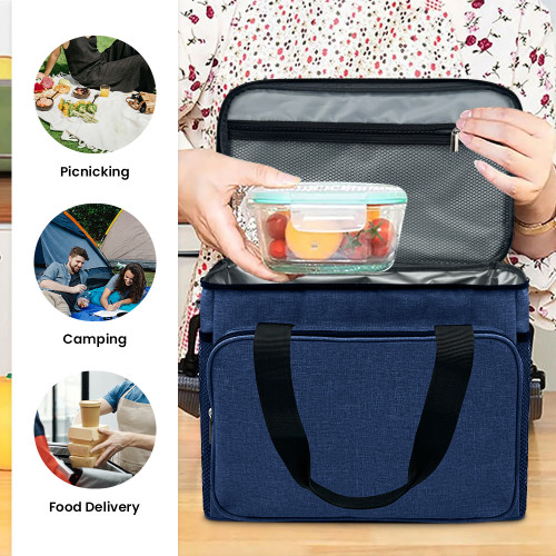 Customizable Oxford Cloth Insulated Lunch Bag - Foldable Design for Office, Picnics, Hiking & Beach | B2B Wholesale, OEM & ODM Services Offered