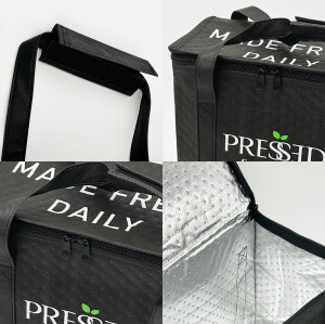 KUOSHI OEM Custom Logo Black Minimalist Insulated Cooler Bags