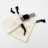 KUOSHI OEM Custom Logo Printed Organic Canvas Cotton Drawstring Bag Jewelry Pouch