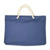 KUOSHI OEM Custom Printed Logo Rope Handle Canvas Beach Tote Bag With Zipper
