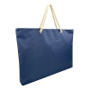 KUOSHI OEM Custom Printed Logo Rope Handle Canvas Beach Tote Bag With Zipper