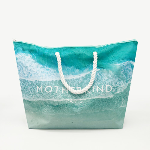 OEM KUOSHI Customized Parisian Style Rope Handle 600D Polyester Tote Bags With Logo Waterproof Eco Friendly