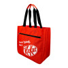 KUOSHI OEM Luxury Custom Printed Logo Red Canvas Shopping Tote Bags For Women