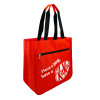 KUOSHI OEM Luxury Custom Printed Logo Red Canvas Shopping Tote Bags For Women