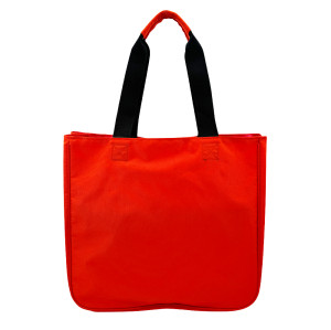 KUOSHI OEM Luxury Custom Printed Logo Red Canvas Shopping Tote Bags For Women