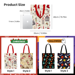 Wholesale Price Custom Christmas Organic Cotton Tote Bag With Custom Printed Logo