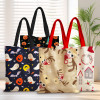 Wholesale Price Custom Christmas Organic Cotton Tote Bag With Custom Printed Logo