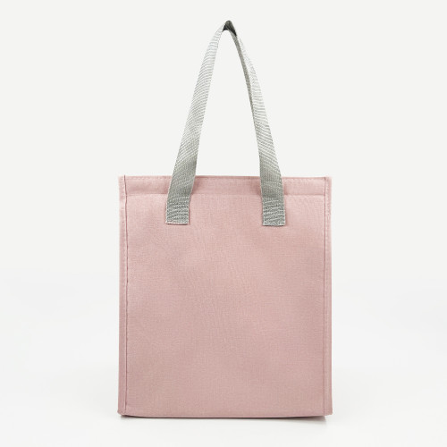 KUOSHI OEM Custom Pink Collapsible Thermal Cooler Lunch Tote Bag With Logo